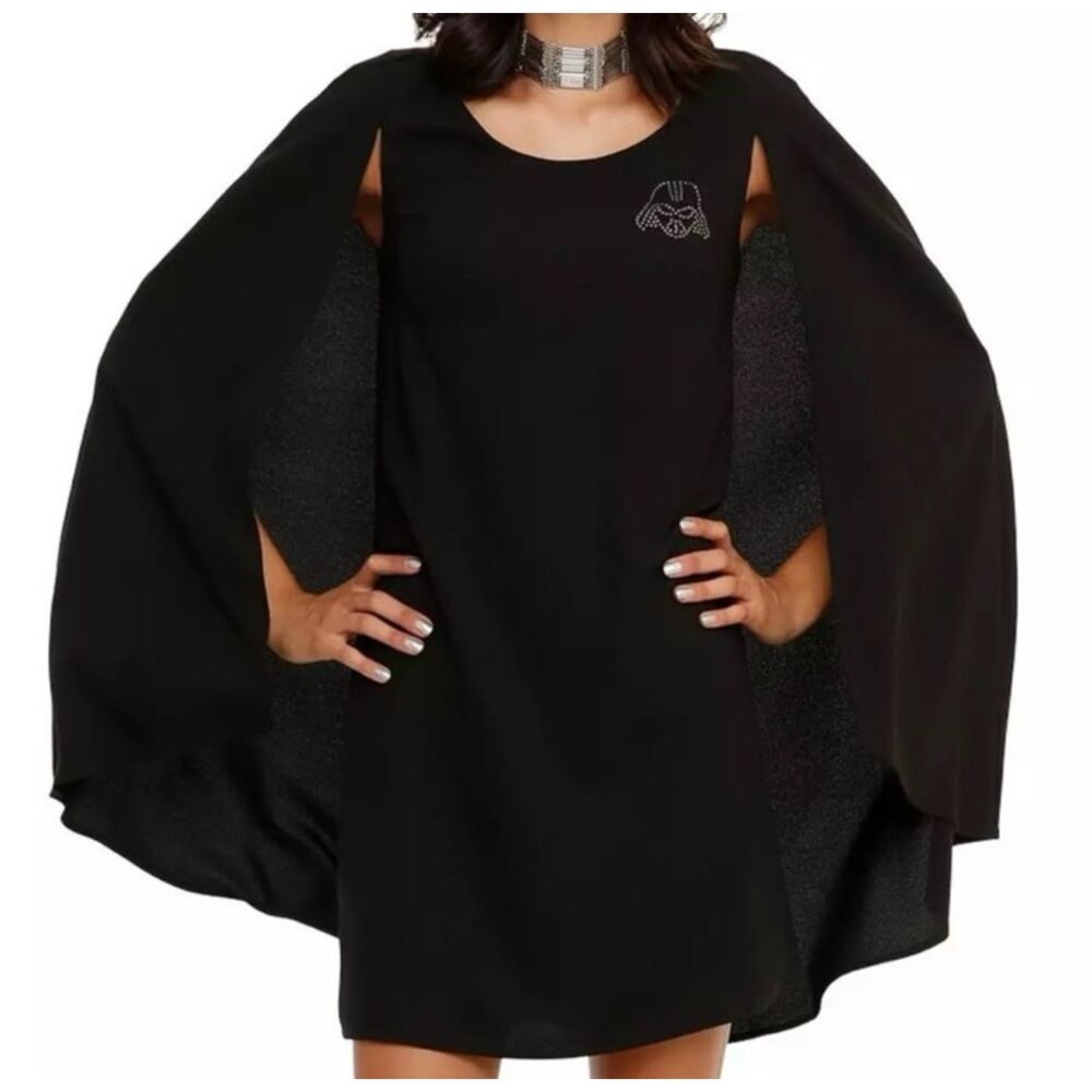 Star Wars Darth Vader Cape Dress Rhinestone Logo Her Universe Size M - Picture 10 of 10